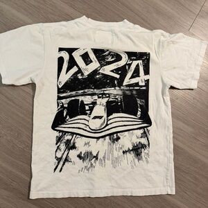 PacSun White Graphic Tee with Black Design